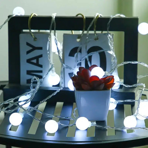Guirnalda 5mts 28 Bolitas Led Navidad Deco 220v