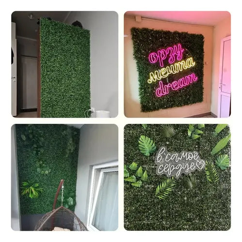 Jardin Vertical Artificial De Cesped Para Pared Planta Inter
