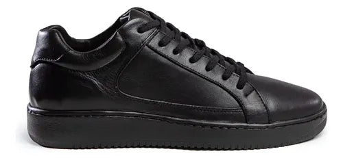 Zapatillas Hombre Cuero Vacuno Negro. Bremen Talle 41 Negro