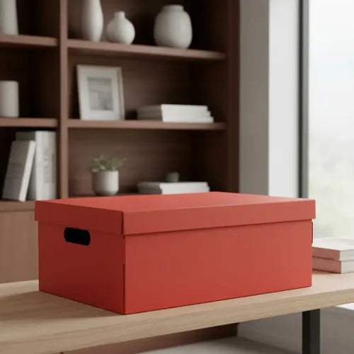 Set Cajas Organizadoras Gs Microbox X10u Rojo Caja Mediana
