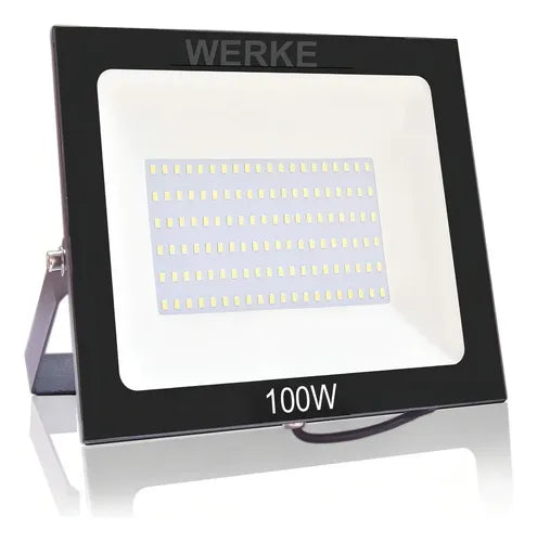 Reflector Led 100w Werke Ip66 Exterior Montable Luz Blanco