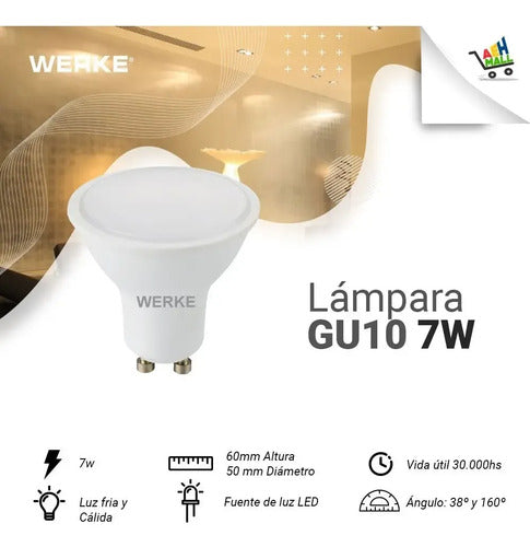 Lampara Led Gu10 6-7 W Pack X10u Blanco