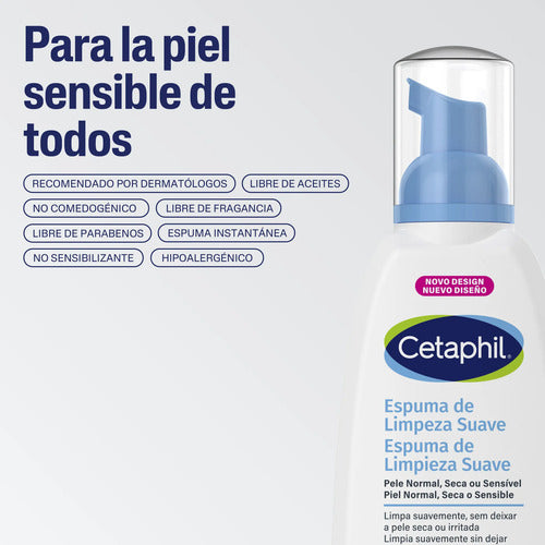 Cetaphil Espuma Limpieza Suave Todo Tipo Piel 236ml
