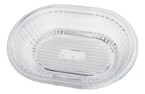 Bandeja Plástica Descartable Am. Plast Apta Microondas 600u Transparente