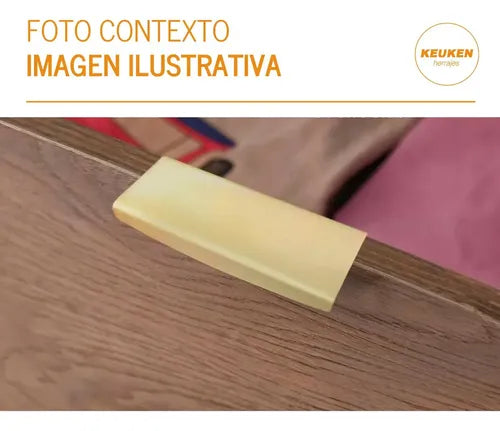 Tirador Curva Acero Dorado Radem 15cm Para Cajones Y Muebles Liso