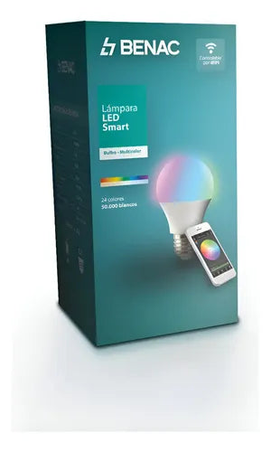 Lampara Led Bulbo Smart Wifi Rgb E27 Benac Multicolor