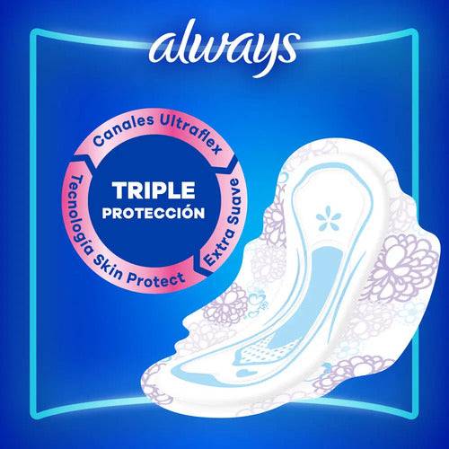 Always Xtra Triple Protección Suave Toallitas, 8 Unidades