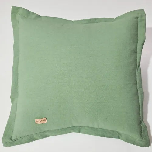 Funda Almohadón Rannia Praga 40x40cm Nórdica Verde Musgo