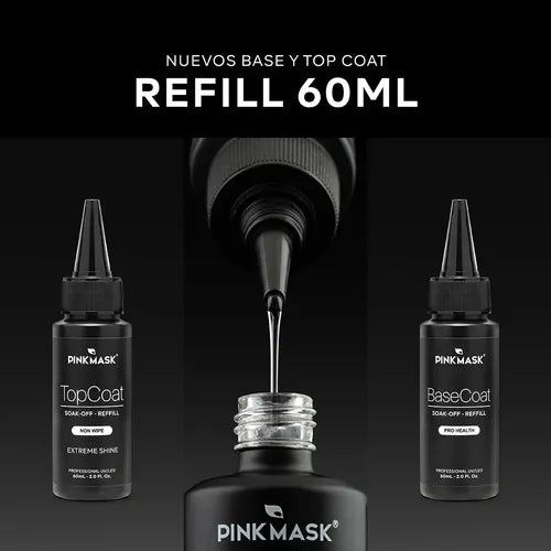 Pink Mask Semipermanente Reffill 001 Base Coat 60ml Color Transparente · 17344 · foto 05