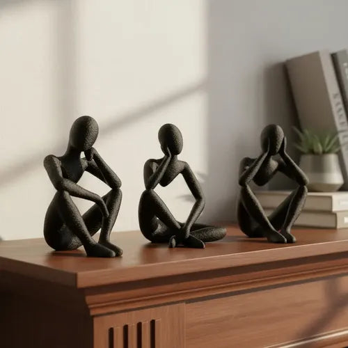 Combo X3 Adorno Figura Pensante Original Negro