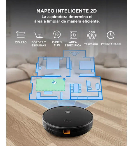 Aspiradora Robot Gadnic 3 en 1 Control App Voz 4 Modos Senso Negro · 20222 · foto 05