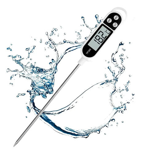 Termometro De Cocina Digital Medidor Bebidas Carne -50º+300 Color Blanco