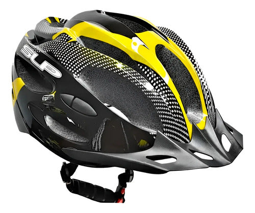 Casco SLP para Bicicleta MTB 13 Ventilaciones Negro y Amarillo Talle L · 16801 · foto 01