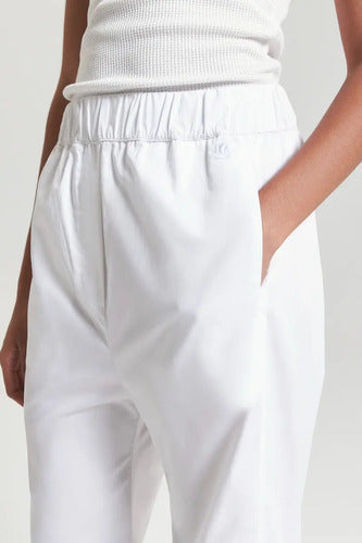 Pantalon Acerola Blanco De Mujer Maria Cher Algodón Blanco
