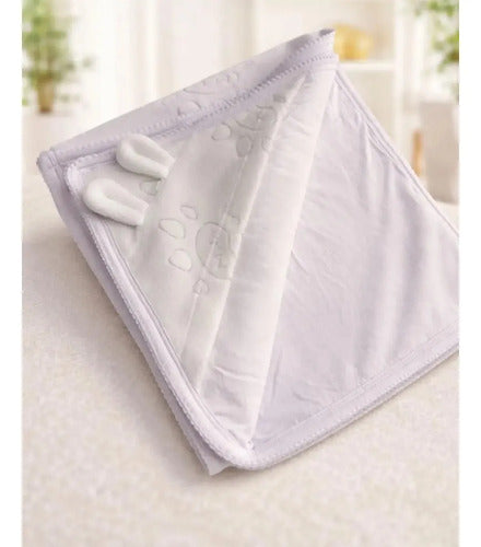 Manta Reversible para Bebé Bichitos Polar y Algodón Animales Blanco · 17347 · foto 03