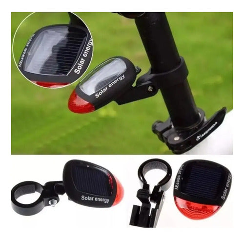 Luz Trasera Solar para Bicicleta 3 Modos Ajustable Rojo · 16850 · foto 06