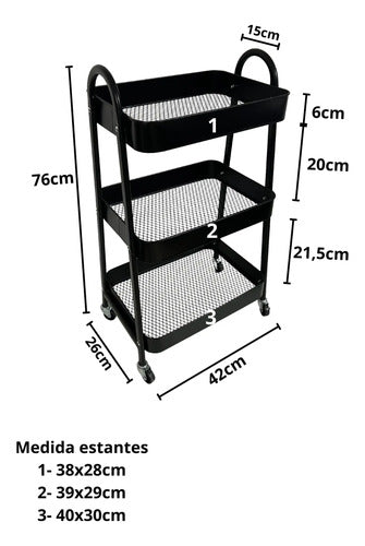 Carro Organizador Jazak Curv301 3 Niveles