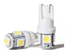 Lampara Led T10 (x2) Par W5w 5 Smd Luz De Posicion 6000k 12v
