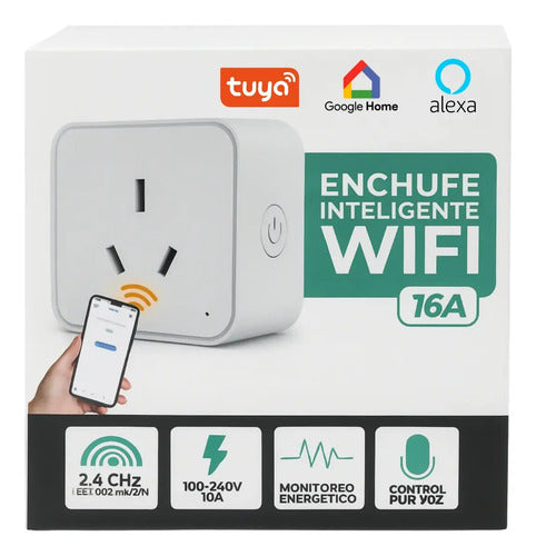 Enchufe Inteligente Smartis Wifi Smart Plug Toma 220v 16a Blanco · 16060 · foto 02