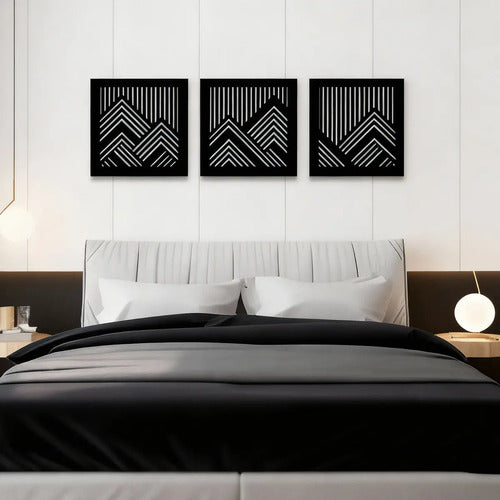 Cuadro Calado Decorativo Madera Mdf Alpes Montañas Moderno