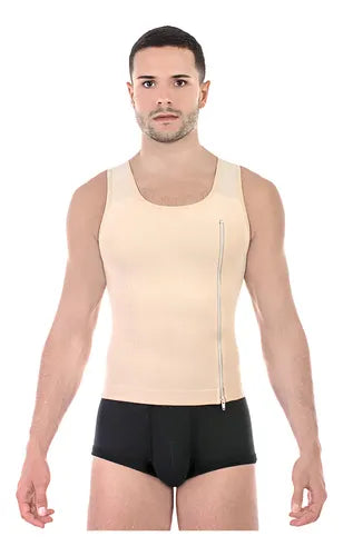 Faja Musculosa Camiseta Hombre Cierre Body Control 2202 Nude
