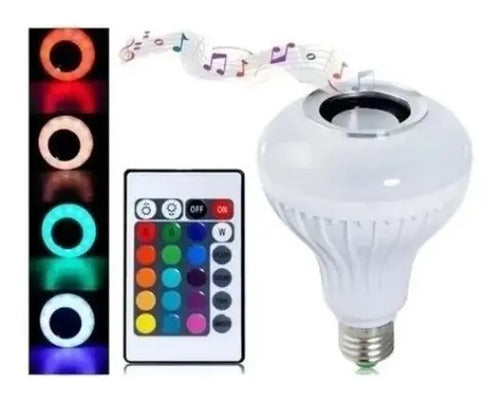 Ampolleta Led Rgb Parlante Bluetooth 12w Multicolor