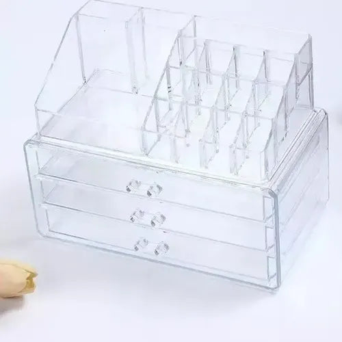 Organizador Maquillaje Acrílico Cajones Porta Cosméticos Transparente