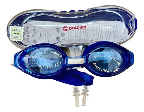 Kit de Natación Dolphin Antiparras Gorro y Tapones Tiburón Azul · 16944 · foto 03
