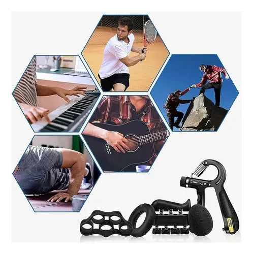 Kit Hand Grip 5 en 1 Ajustable Tushka Fortalecedor de Antebrazo Negro · 16780 · foto 05