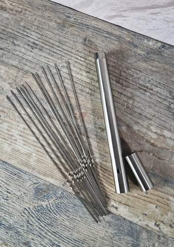 12 Pinchos Brochette Acero Reutilizable