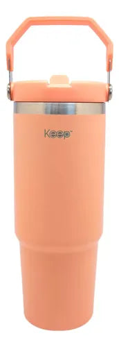 Botella Insulada Keep con Mango 850 ml Coral Claro · 16981 · foto 01