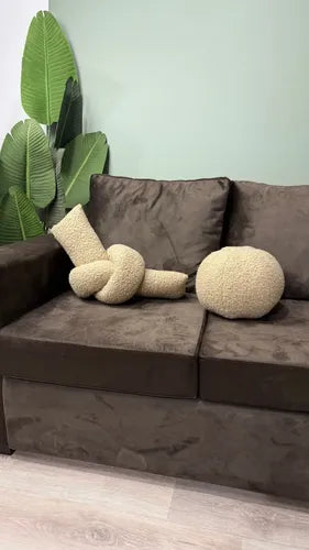 Almohadón Nudo Largo Beige 1u Beige Liso