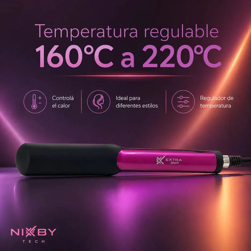 Plancha de Pelo Exxtra Tech NHS-870 de Cerámica Violeta · 17109 · foto 02