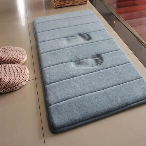 Alfombra De Baño Antideslizante Microfibra Con Memory Form