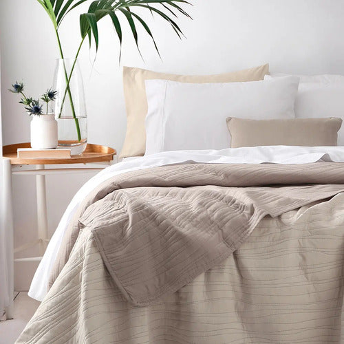 Cover Cubrecama Quilt Colors Verano Reversible Liso 1 1/2 Pz