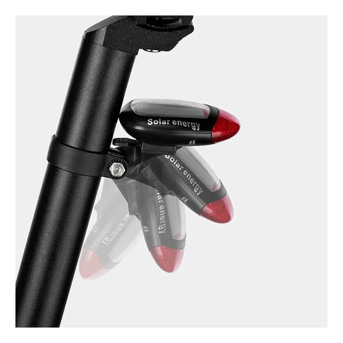 Luz Trasera Solar para Bicicleta 3 Modos Ajustable Rojo · 16850 · foto 05