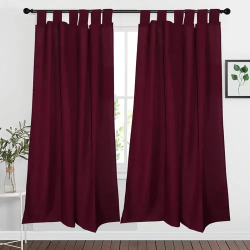 Cortina Ragazza Lisa 2 M X 1.35 Para Interiores Bordó