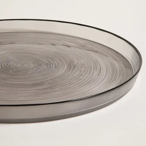 Bandeja De Cocina De Vidrio Ares 1600 Ml De 32cm Esfumado