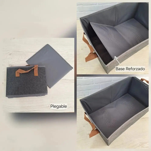 Organizador Ropa Cesto Canasto Guardado Placard Grande