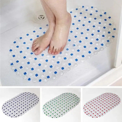Alfombra Baño Antideslizante Bañera Ducha Segura Pvc 60x33cm Color Gris