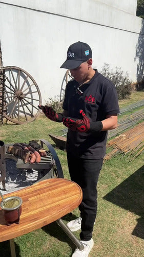 Guantes Aramida Asador Resistente A Altas Temperatura Sor