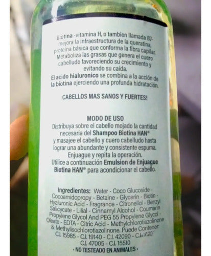 Kit Shampoo y Enjuague Han Biotina y Ácido Hialurónico 500ml · 17325 · foto 10