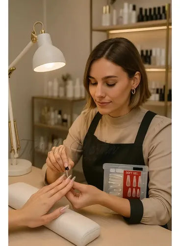 Tips Soft Gel Paris Night Almendra 06 x100 Transparente · 16645 · foto 04