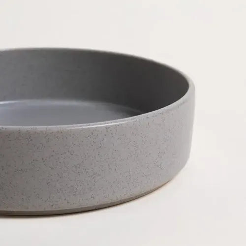 Bowl Ensaladera Net Granite Cerámica Gris Piedra 21x6cm Color Gris Oscuro