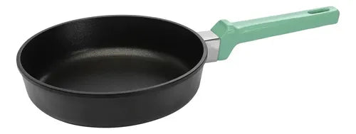 Set X2 Sartenes 20cm Y 24cm De Aluminio Fundido Con Recubrimiento Antiadherente Sin Pfoa Con Mango Verde Tio Tito Verde Esmeralda