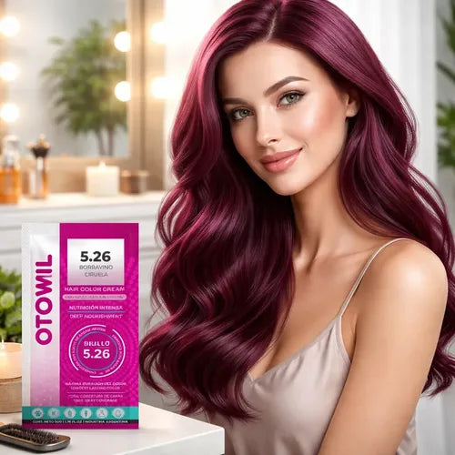 Otowil Linea Magia Coloración Crema 5.26 Borravino Ciruela