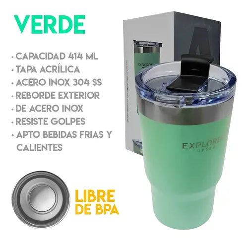 Vaso Térmico Explorer Apolo T7 414ml Verde Claro
