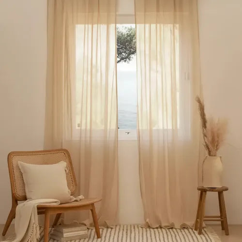 Cortina De Voile P/riel C/cinta Fruncidora 2.40 Al X 1,40 An