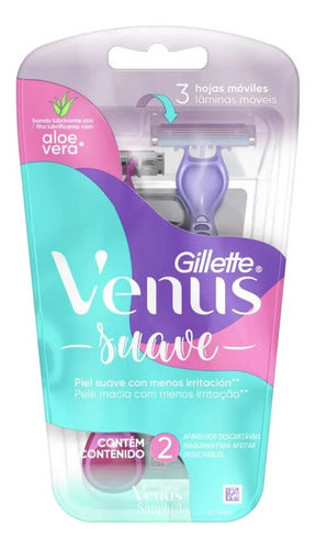 Máquina Afeitar Gillette Venus Simply3 Aloe X2u