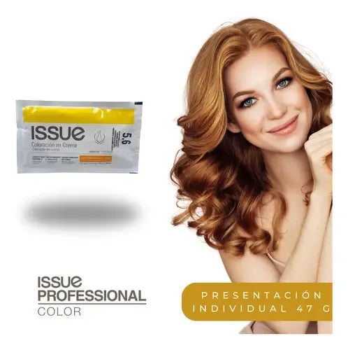 Tinte Capilar En Crema. Issue Baseline. Sachet 47g Tono 5.6 Castaño Claro Caoba Rojizo